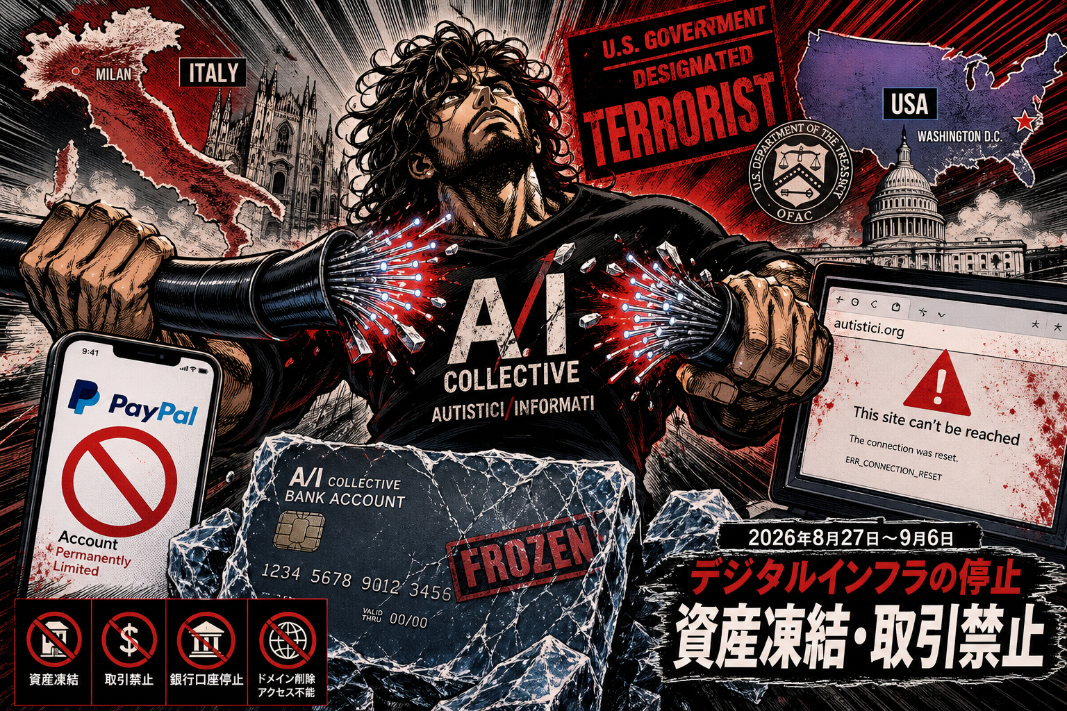 デジタルインフラ提供元のA/I Collectiveをアメリカ政府がテロリストに指定、どんな影響が出たのか?