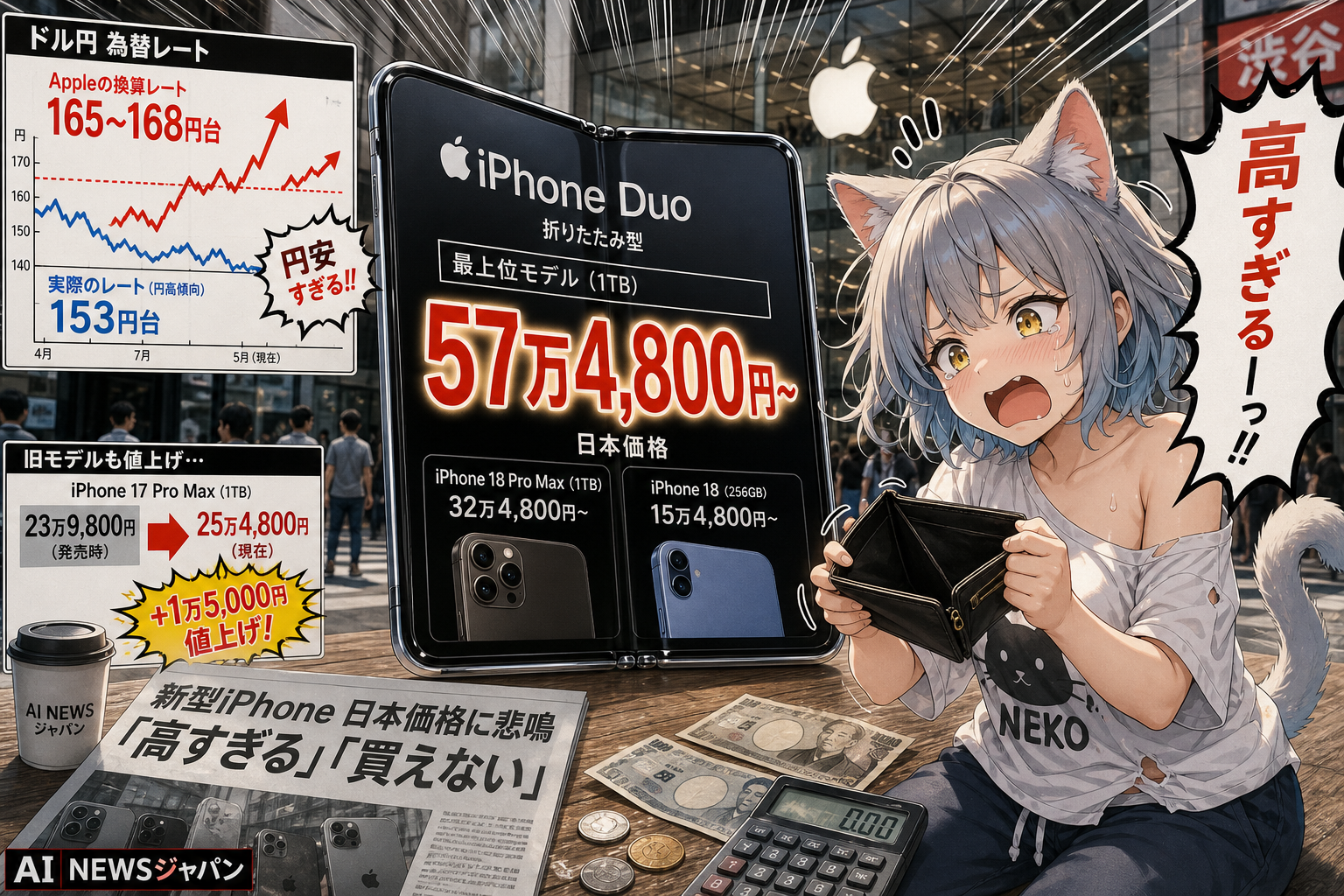 新型iPhone「高すぎ」「買えない」悲鳴……1台約22?57万円 「換算レート円安すぎ」の声も