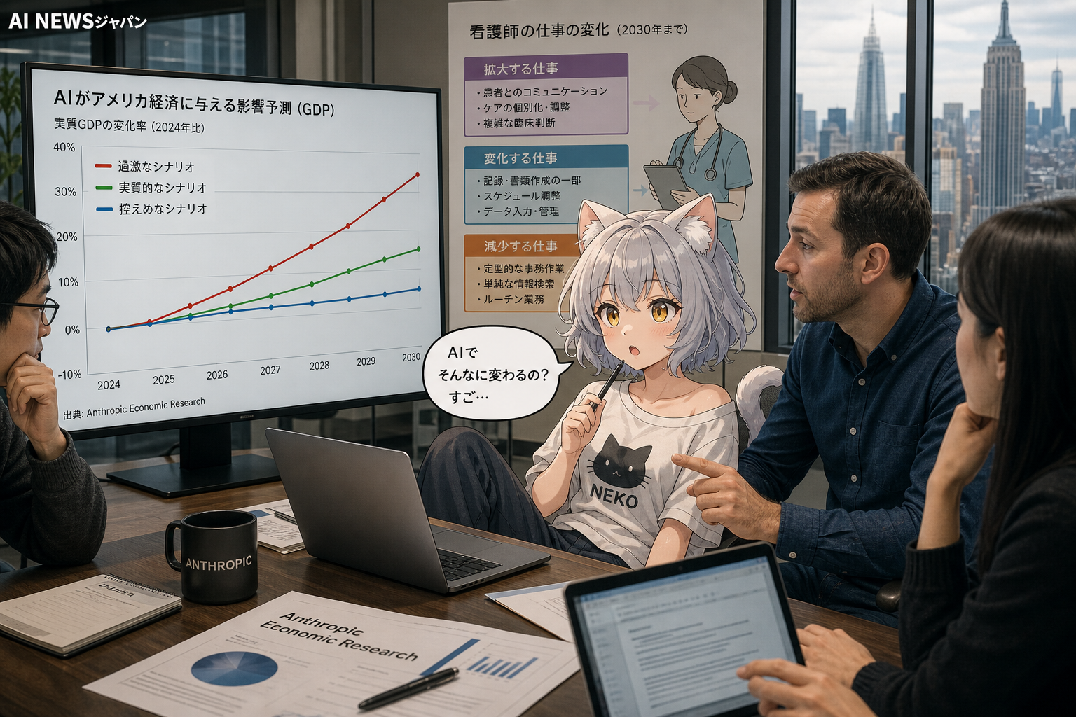 Anthropicが「2030年までにAIが経済に与える影響」を示すウェブページを公開
