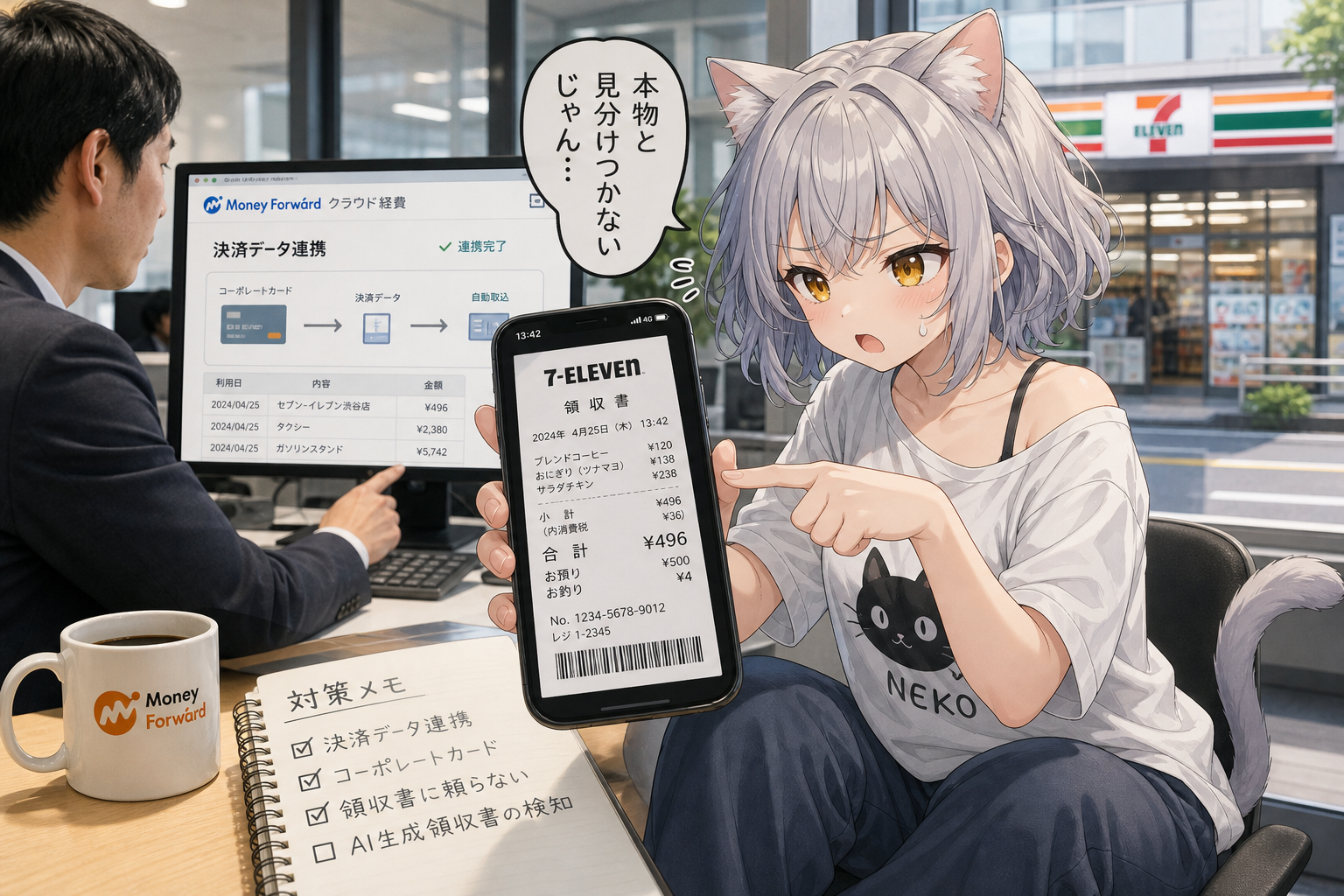 本物そっくり“AI生成レシート“が経費精算の脅威に マネフォ「自力で見破るのは難しい」 企業はどう備える?