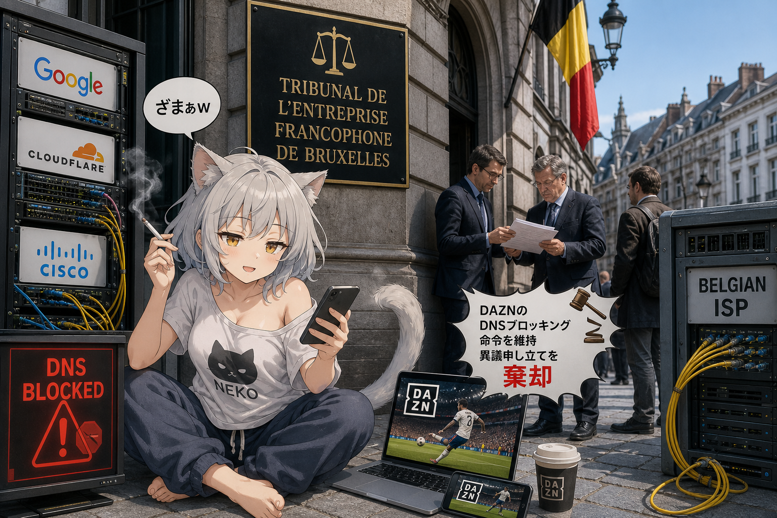DAZNが取得したスポーツの違法配信に関する差し止め命令にGoogle・Cloudflare・Ciscoが異議申し立てをするも敗訴